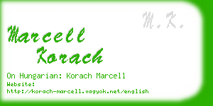 marcell korach business card